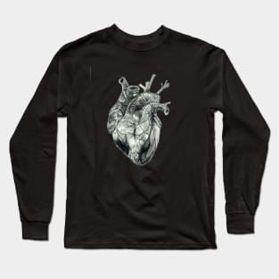 Anatomical Drawing of a Human Heart Long Sleeve T-Shirt